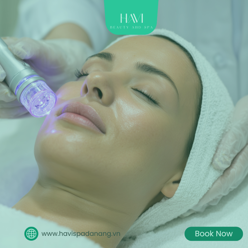 Therapist performing deep cleansing extraction for acne-prone skin