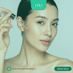 Skincare therapist applying hydrating mask during facial treatment